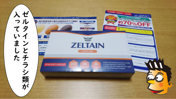 ゼルタインとチラシ類