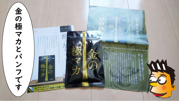 金の極マカとパンフ