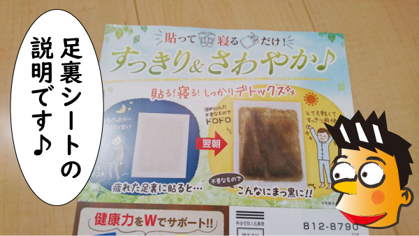 足裏シートの説明