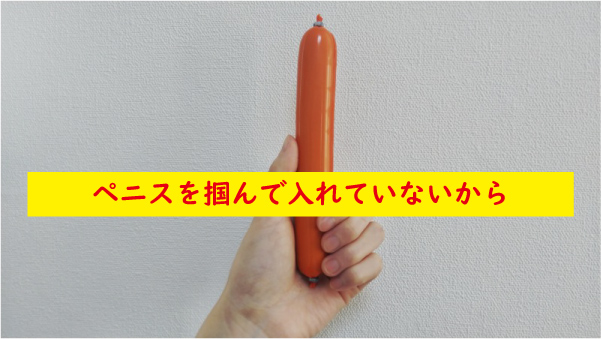 ペニスを掴んで入れる